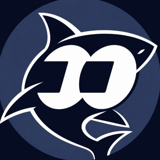FOMOSHARK logo: a shark in sunglasses